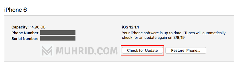 Check for Update Cara Jailbreak iPhone 6 iOS 12.1.4