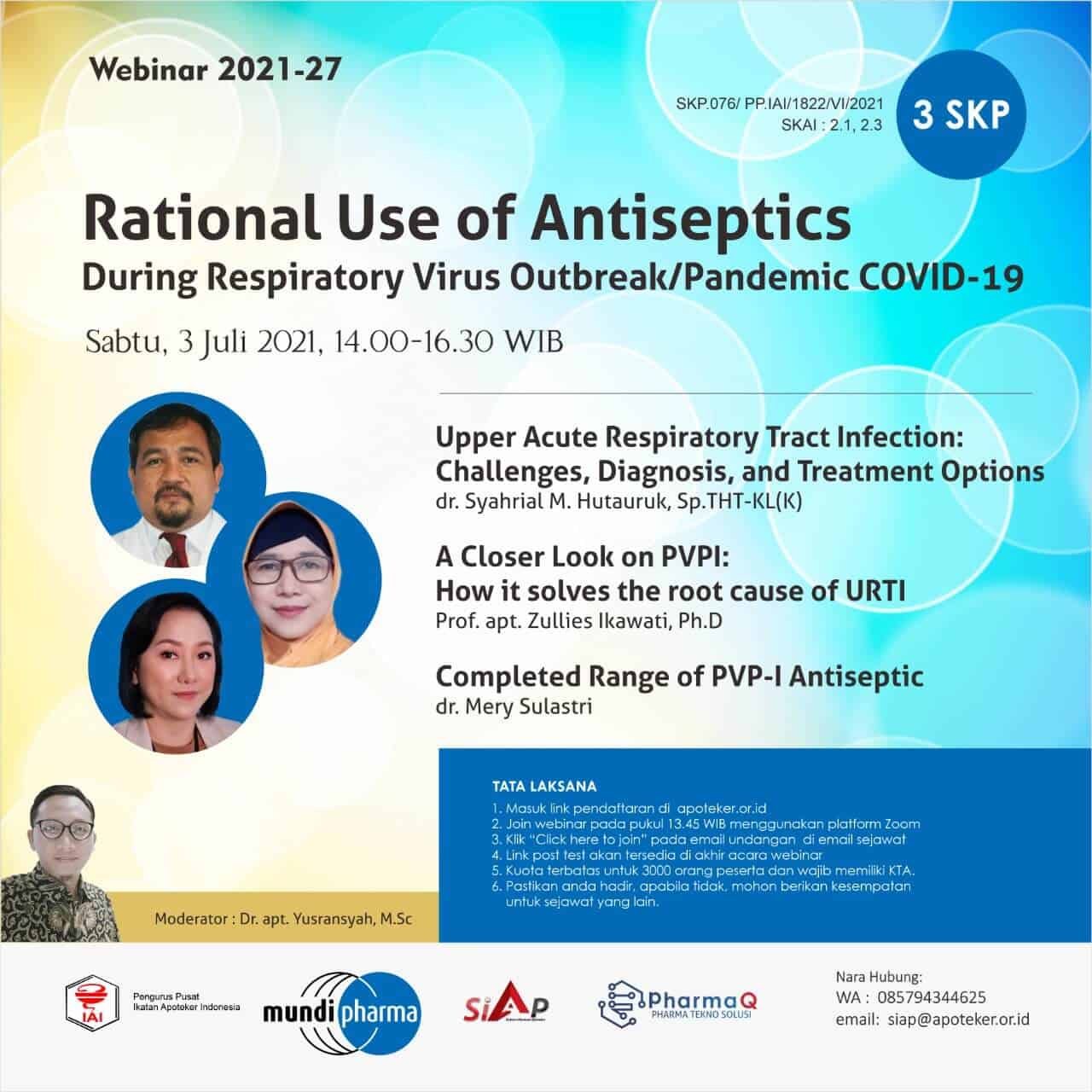 Webinar Rational Use of Antiseptics During Respiratory Virus Outbreak Pandemic COVID 19