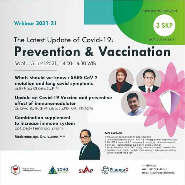 Webinar The Latest Update of Covid 19 Prevention Vaccination