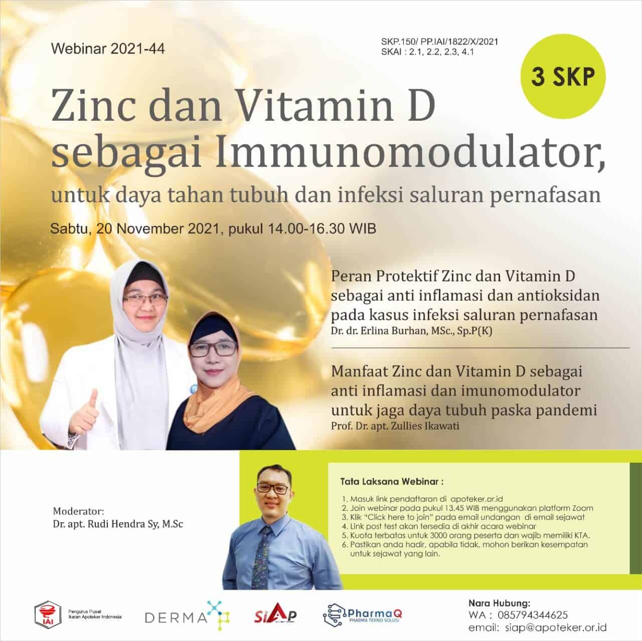 Zinc dan Vitamin D sebagai Immunomodulator untuk Daya Tahan Tubuh dan Infeksi Saluran Pernafasan