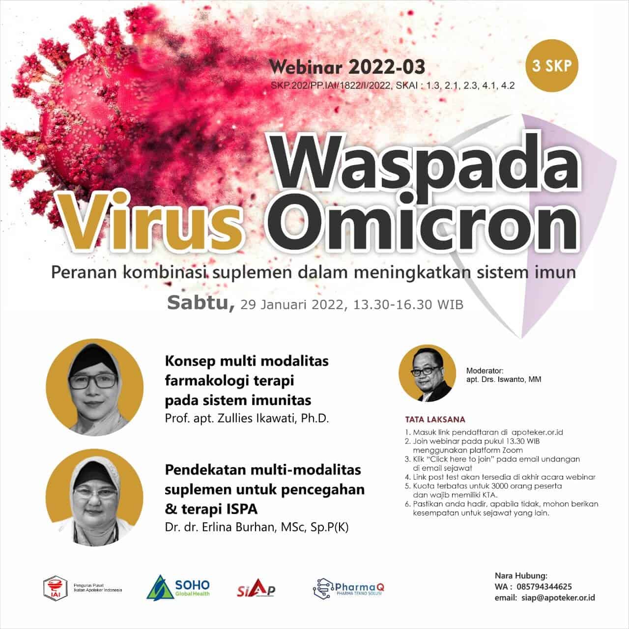 Kunci Jawaban Webinar Waspada Virus Omicron Peranan Kombinasi Suplemen dalam Meningkatkan Sistem Imun [Webinar 2022-03]