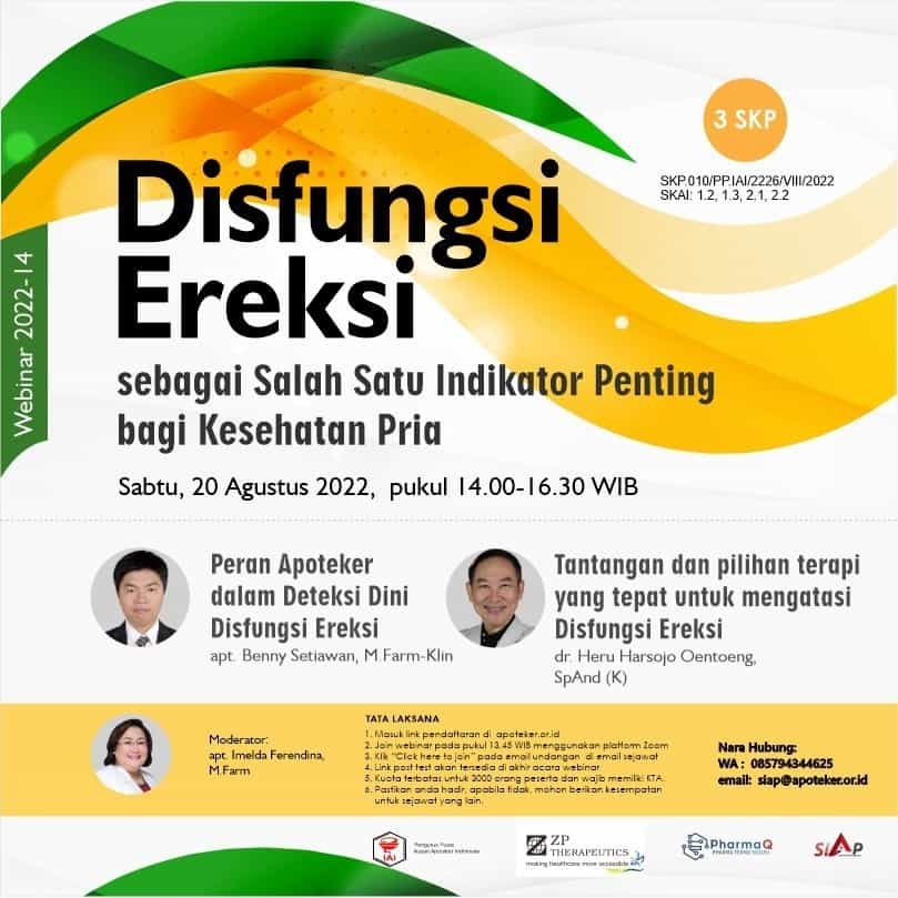 Kunci Jawaban Webinar Disfungsi Ereksi Sebagai Salah Satu Indikator Penting Bagi Kesehatan Pria [Webinar 2022-14]