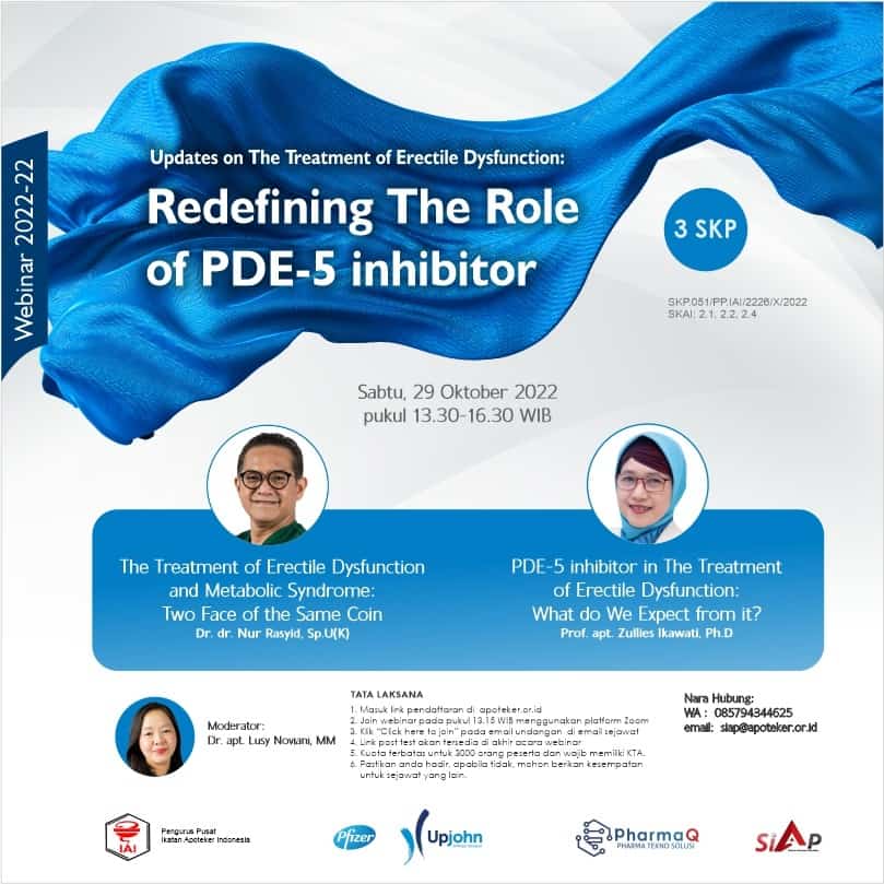 Kunci Jawaban Webinar Updates on The Treatment of Erectile Dysfunction: Redefining The Role of PDE-5 Inhibitor [Webinar 2022-22]