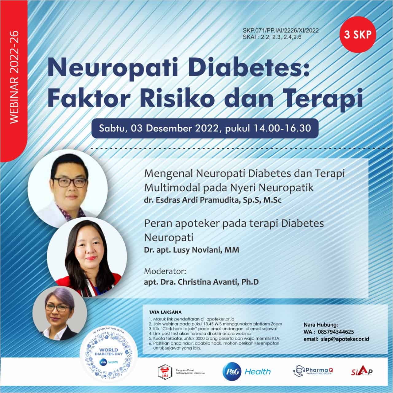 Kunci Jawaban Webinar Neuropati Diabetes: Faktor Risiko dan Terapi [Webinar 2022-26]