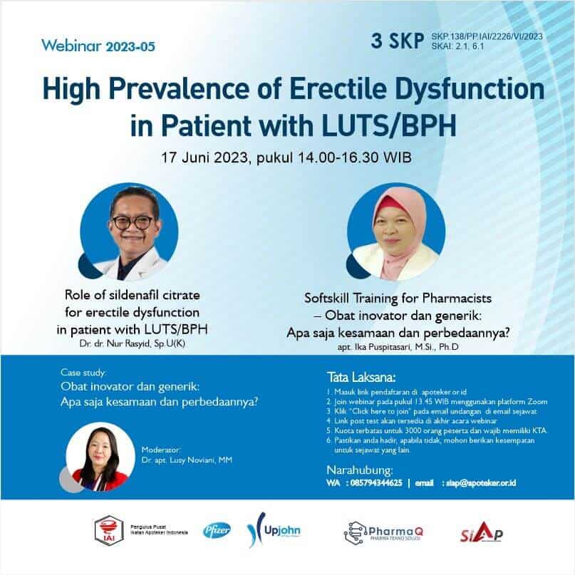 Kunci Jawaban Webinar High Prevalence of Erectile Dysfunction in Patient with LUTS/BPH [Webinar 2023 05]